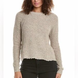 Autumn Cashmere Distressed Wool & Silk-
Blend Sweater